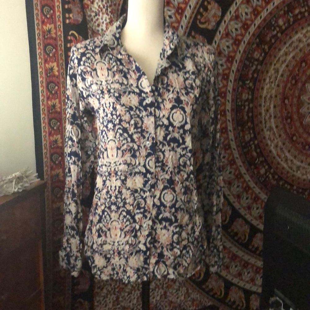 John Eshaya paisley blouse